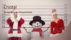  Presentation with cctv camera or surveillance system - Slides enhanced with crime women - santa is shocked to camera background and a lemonade colored foreground