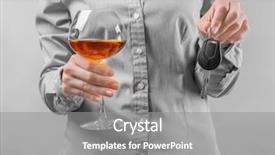  Presentation with drink and driving - PPT layouts consisting of crime women - woman with glass of alcohol background and a gray colored foreground
