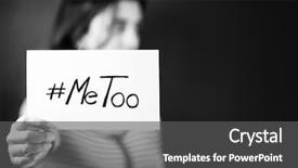  Presentation with crime against women - Beautiful slide deck featuring crime women - young adult woman holding backdrop and a dark gray colored foreground