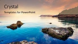  Presentation with sunset - Beautiful slides featuring crimea ukraine europe beauty world backdrop and a lemonade colored foreground