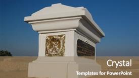  Presentation with british war - PPT layouts with crimean-war-tomb-of-british background and a coral colored foreground