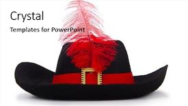  Presentation with pirate - Amazing slide deck having criminal cartoon - pirate hat isolated on white backdrop and a white colored foreground