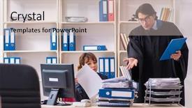  Presentation with working - Audience pleasing slide deck consisting of criminal case - two lawyers working backdrop and a soft green colored foreground