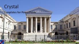  Presentation with france - Slide set featuring criminal defense - courthouse of montpellier france languedoc-roussillon background and a light blue colored foreground