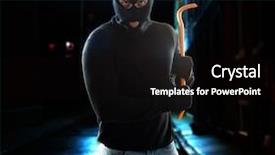  Presentation with night - Presentation enhanced with criminal-holding-a-crowbar background and a  colored foreground