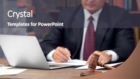  Presentation with pharmacy documents - PPT layouts having human rights computer - male judge working with documents background and a dark gray colored foreground