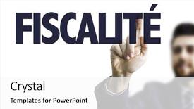  Presentation with tax - Colorful slide set enhanced with complaince control - business man pointing the text backdrop and a white colored foreground