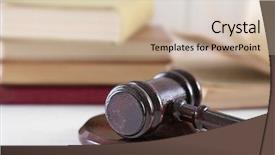  Presentation with criminal justice - Amazing slides having criminal justice system - gavel with books on wooden backdrop and a soft green colored foreground