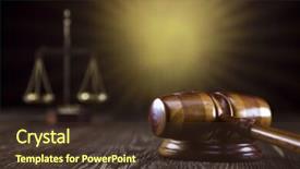  Presentation with judge gavel or law hammer - Cool new theme with life journey blank - opened empty notepad is on backdrop and a  colored foreground.