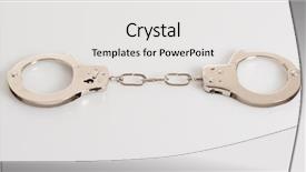  Presentation with floral border over white - Audience pleasing presentation consisting of criminal justice technology - close-up of handcuffs isolated backdrop and a white colored foreground