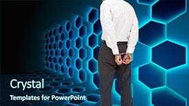  Presentation with microwave imaging image of modern - Amazing slide deck having criminal justice technology - composite image of frowning businessman backdrop and a navy blue colored foreground