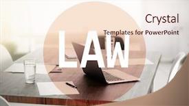  Presentation with technology law - Audience pleasing slide deck consisting of criminal justice technology - law concept workplace with laptop backdrop and a lemonade colored foreground