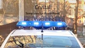  Presentation with street lights - Audience pleasing slides consisting of criminal justice technology - police car with lights backdrop and a coral colored foreground