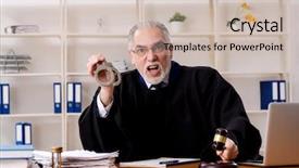  Presentation with law enforcement police dispatcher working - Beautiful PPT layouts featuring criminal penalties - aged lawyer working backdrop and a soft green colored foreground