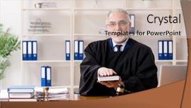  Presentation with lawyer - Colorful PPT theme enhanced with criminal penalties - aged lawyer working backdrop and a lemonade colored foreground