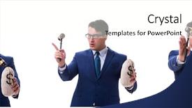  Presentation with criminal money - Theme enhanced with criminal penalties - lawyer with a gavel background and a cream colored foreground