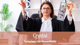  Presentation with middle ages - Presentation design having criminal penalties - middle-aged female doctor working background and a coral colored foreground