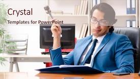  Presentation with courtroom - Beautiful PPT theme featuring criminal penalties - young handsome judge sitting backdrop and a lemonade colored foreground