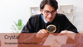  Presentation with french revolution lawyer and politician - Amazing presentation theme having criminal penalties - young woman visiting male lawyer backdrop and a red colored foreground