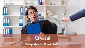  Presentation with on visiting to thirupathi - PPT theme consisting of criminal penalties - young woman visiting male lawyer background and a  colored foreground