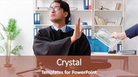  Presentation with young woman diagnosis of sti - Beautiful PPT layouts featuring criminal penalties - young woman visiting male lawyer backdrop and a  colored foreground