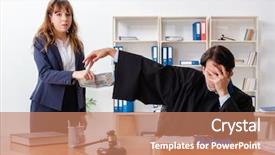  Presentation with young woman diagnosis of sti - PPT theme with criminal penalties - young woman visiting male lawyer background and a  colored foreground