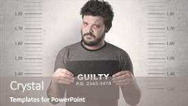  Presentation with criminal profiling - Presentation design with criminal profiling - caught guilty man with id background and a gray colored foreground