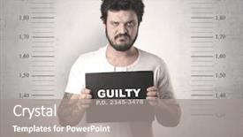  Presentation with criminal profiling - Slide deck consisting of criminal profiling - caught guilty man with id background and a gray colored foreground