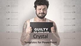  Presentation with criminal profiling - Audience pleasing PPT layouts consisting of criminal profiling - caught guilty man with id backdrop and a light gray colored foreground