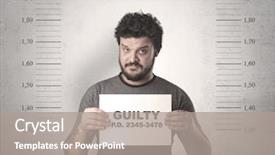  Presentation with music signs teal - Cool new slides with criminal profiling - caught guilty man with id backdrop and a  colored foreground