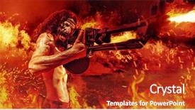  Presentation with gun - Cool new presentation with criminal profiling - funny guy standing backdrop and a crimson colored foreground