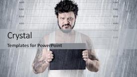  Presentation with gangster - Amazing presentation theme having criminal profiling - gangster with rainy lowering background backdrop and a light gray colored foreground