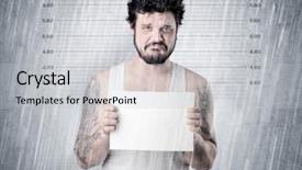  Presentation with criminal profiling - PPT theme enhanced with criminal profiling - gangster with rainy lowering background background and a light gray colored foreground