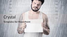  Presentation with gangster - Beautiful theme featuring criminal profiling - gangster with rainy lowering background backdrop and a soft green colored foreground