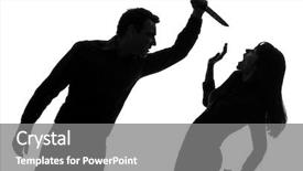  Presentation with criminal profiling - Amazing PPT theme having criminal profiling - one caucasian couple man killing backdrop and a gray colored foreground