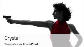  Presentation with sexy - Presentation theme enhanced with criminal profiling - one sexy caucasian woman holding background and a white colored foreground