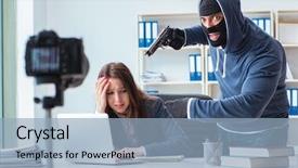  Presentation with victim awareness - Audience pleasing PPT layouts consisting of criminal recording message for ransom backdrop and a  colored foreground