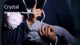  Presentation with child brain baby brain - Colorful presentation design enhanced with criminal stealing baby in human child traficking concept backdrop and a wine colored foreground