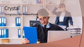  Presentation with two wheeler - Cool new slide deck with criminal thinking - two lawyers working backdrop and a  colored foreground