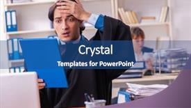  Presentation with two paths - Presentation theme consisting of criminal thinking - two lawyers working background and a ocean colored foreground