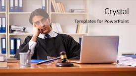  Presentation with philippine court system - Slide deck enhanced with criminal thinking - young handsome judge working background and a soft green colored foreground