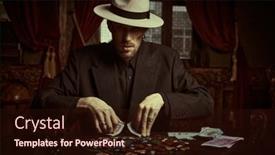  Presentation with gangster - Slide set with criminal-world-of-the-mafia background and a wine colored foreground