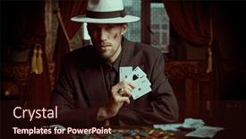  Presentation with black man - PPT layouts featuring criminal-world-of-the-mafia background and a wine colored foreground