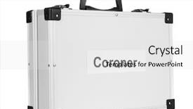  Presentation with silver fern black white flag - Slides consisting of criminalistics - silvery diplomat suitcase isolated background and a  colored foreground