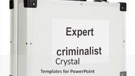  Presentation with silver fern black white flag - Beautiful presentation theme featuring criminalistics - silvery diplomat suitcase isolated backdrop and a  colored foreground