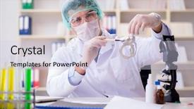  Presentation with crime - Slides having criminologist police chemist looking background and a  colored foreground