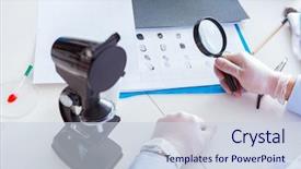  Presentation with crime - Slides featuring criminologist police chemist looking background and a lemonade colored foreground