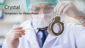  Presentation with crime - Presentation featuring criminologist police chemist looking background and a  colored foreground