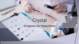  Presentation with crime - Amazing presentation design having criminologist police chemist looking backdrop and a lemonade colored foreground