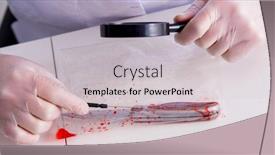  Presentation with crime - Presentation design having criminologist police chemist looking background and a light gray colored foreground